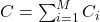 C = \sum_{i=1}^MC_i